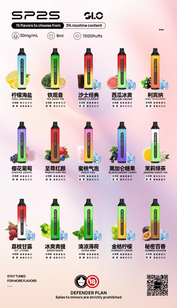 💥SP2S GLO抛棄式7000口❤️獨家新品❤️老字號品牌